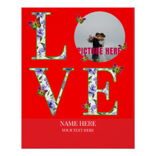 Custom Love personalized valentines day gift Poster