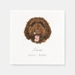 Custom  Love Pet's Name Head Image Wedding Napkins