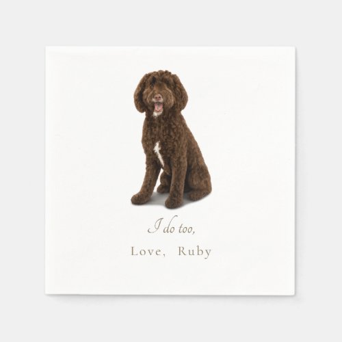 Custom Love Pet's Name Wedding II Napkins