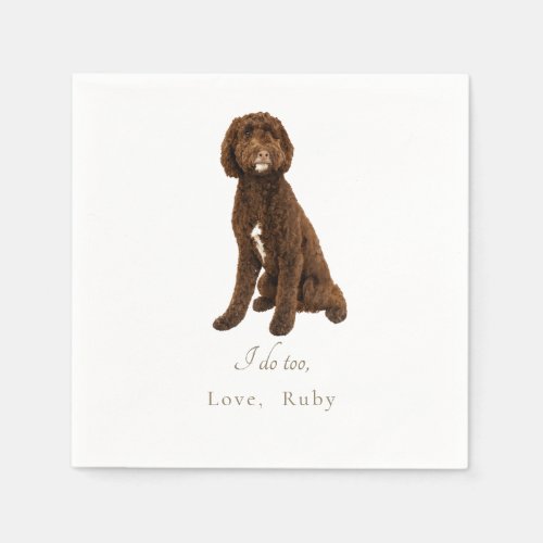 Custom Love Pet's Name Wedding Napkins