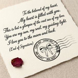 Custom Love Postmark Rubber Stamp