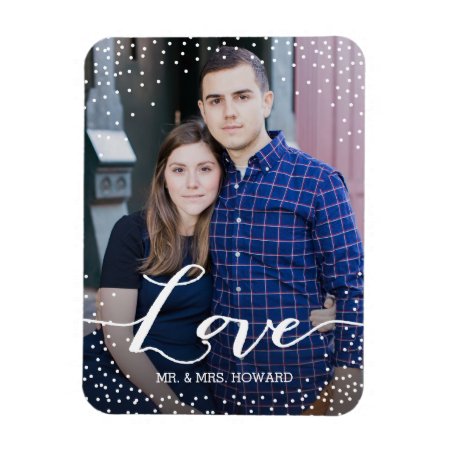 Custom Love Wedding Photo Magnet