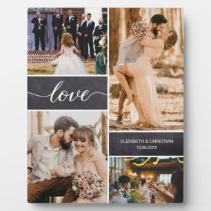 Custom Love Wedding Photos Collage Plaque