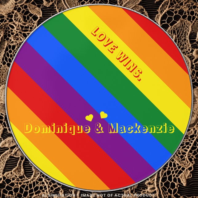 Custom 'Love Wins.' LGBT Rainbow Flag Pride Month  Wireless Charger (Creator Uploaded)