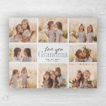 Custom Love You Grandma Grandkids Photo Collage Jigsaw Puzzle<br><div class="desc">Love you Grandma! Beautiful modern family photo collage gift for a beloved grandmother combines whimsical handwritten script with modern typography and layout. Fill this custom jigsaw puzzle with 8 favorite family photos of grandchildren,  weddings and other life events and bring a smile to grandma's face for years to come.</div>