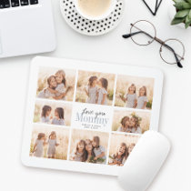 Custom Love You Grandma Grandkids Photo Collage Mouse Pad