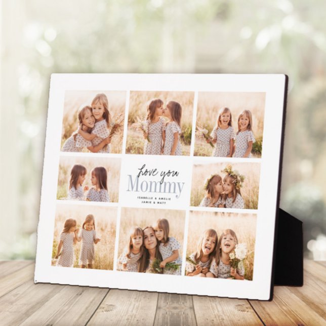 Custom Love You Mommy Mothers Day Photo Collage Plaque (Creator Uploaded)