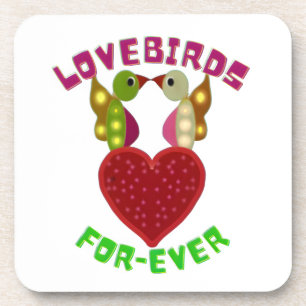 Custom Lovebirds Heart Gift Classic Playing Cards Beverage Coaster