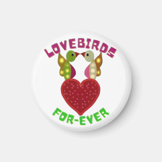 Custom Lovebirds Heart Gift Classic Playing Cards Magnet (Front)