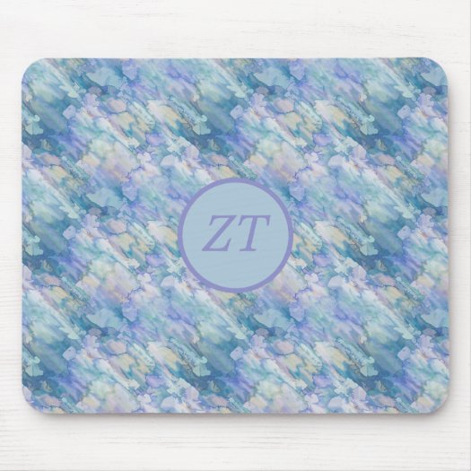 Custom Lovely Pastel Blue & Pink Mouse Pad