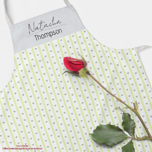 Custom lovely pastel heart pattern Greenery Apron