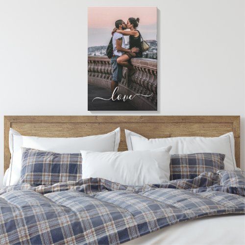 Custom Lovers Picture And Simple Love Quote Text Canvas Print