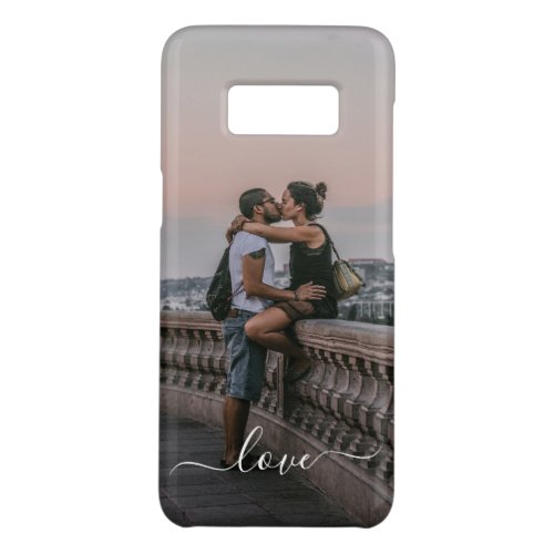 Custom Lovers Picture And Simple Love Quote Text Case_Mate Samsung Galaxy S8 Case