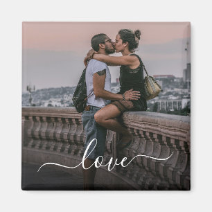 Custom Lovers Picture And Simple Love Quote Text Magnet