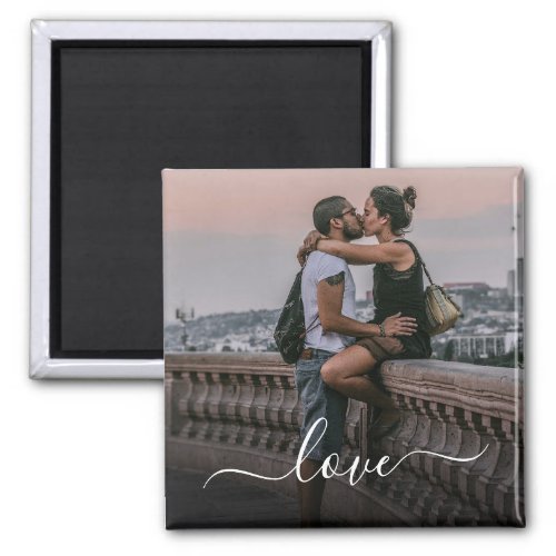 Custom Lovers Picture And Simple Love Quote Text Magnet