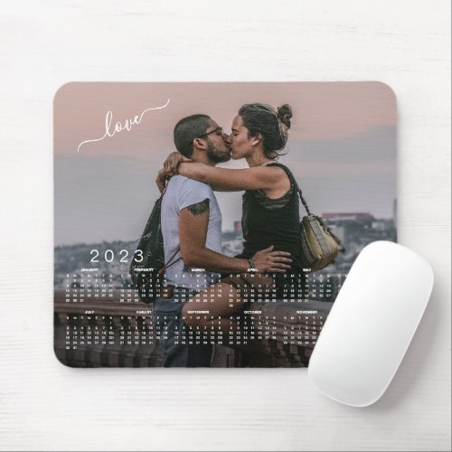 Custom Lovers Picture And Simple Love Quote Text Mouse Pad
