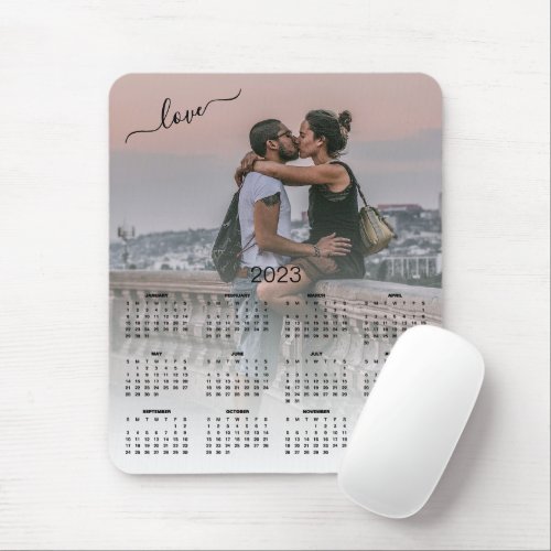 Custom Lovers Picture And Simple Love Quote Text Mouse Pad