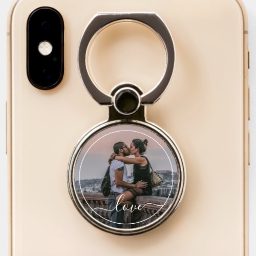 Custom Lovers Picture And Simple Love Quote Text Phone Ring Stand