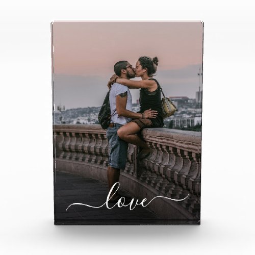 Custom Lovers Picture And Simple Love Quote Text Photo Block