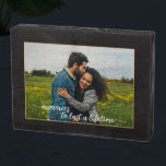 Custom Lovers Picture And Simple Love Quote Text Wooden Box Sign<br><div class="desc">Romantic photo block with 'memories to last a lifetime' text written in a stylish elegant typography font. With option to personalize or customize with photo of your choice. Fun keepsake gift, easily customizable with your favorite photograph. Fun gift for Valentine's day for your wife or husband, girlfriend or boyfriend, fiancee...</div>