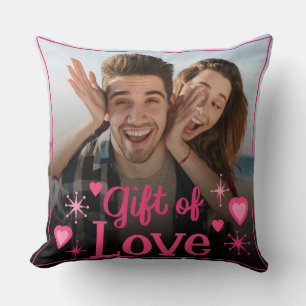 Custom Lovers Picture gift of love valentine's day Throw Pillow