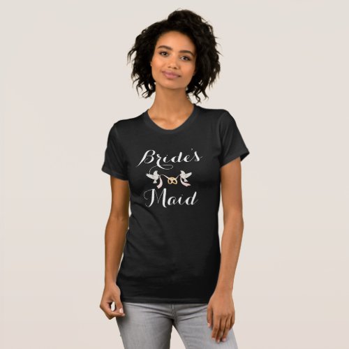 Custom Lovey Dovey Batchelorette Bridesmaid T_Shirt