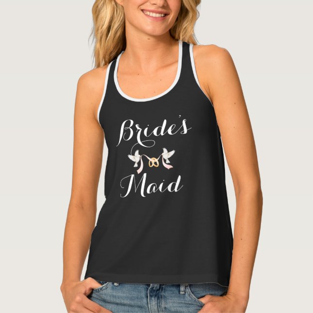 Custom Lovey Dovey Batchelorette Bridesmaid Tank Top (Front)