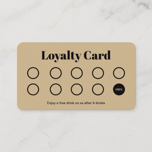 Custom Loyalty Card _ Simple Black and Gold