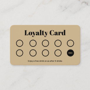 Custom Loyalty Card - Simple Black Gold and white