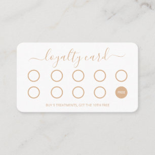 Custom Loyalty Card Simple Script Gold and Black