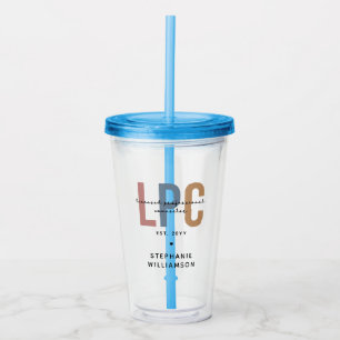 Custom LPC Licensed Professional Counselor Acrylic Tumbler