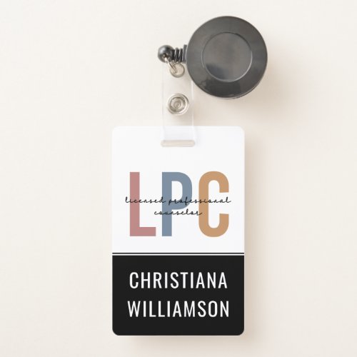 Custom LPC Licensed Professional Counselor Badge