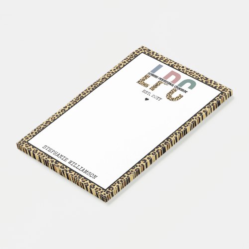 Custom LPC Licensed Professional Counselor Cheetah Post_it Notes