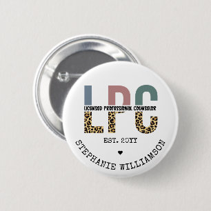 Custom LPC Licensed Professional Counselor Gift Button