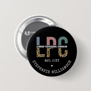 Custom LPC Licensed Professional Counselor Gift Button