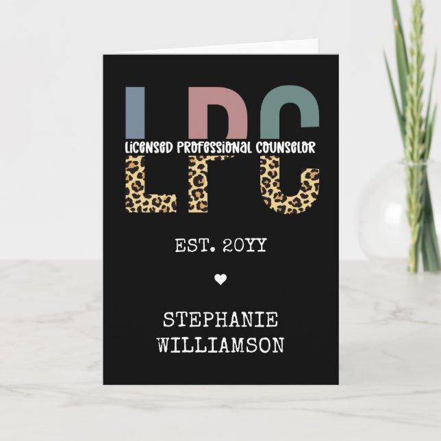 Custom LPC Licensed Professional Counselor Gift Card (Front)