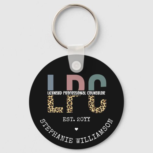 Custom LPC Licensed Professional Counselor Gift Keychain