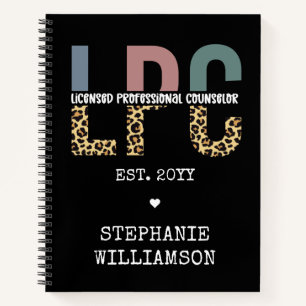 Custom LPC Licensed Professional Counselor Gift Notebook