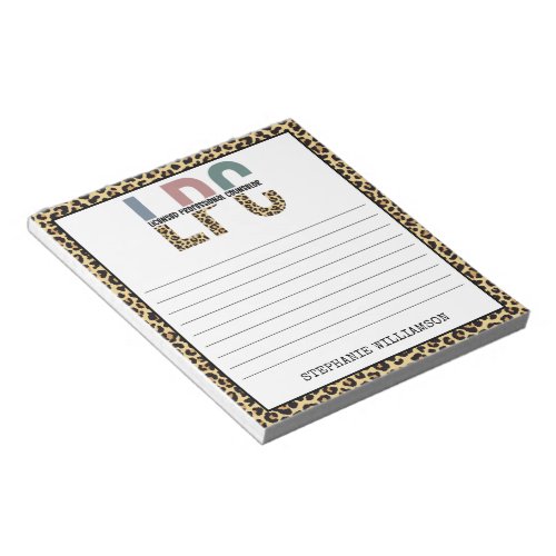 Custom LPC Licensed Professional Counselor Gift Notepad