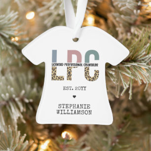 Custom LPC Licensed Professional Counselor Gift Ornament