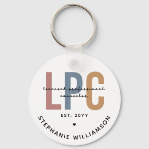Custom LPC Licensed Professional Counselor Keychain