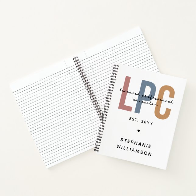 Custom LPC Licensed Professional Counselor Notebook (Inside)