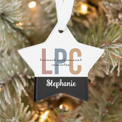 Custom LPC Licensed Professional Counselor Ornament