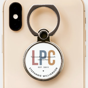 Custom LPC Licensed Professional Counselor Phone Ring Stand