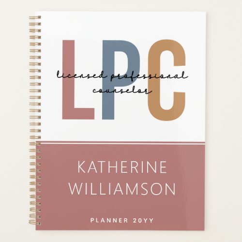 Custom LPC Licensed Professional Counselor Planner