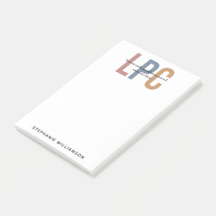 Custom LPC Licensed Professional Counselor Post-it Notes