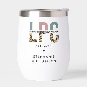 Custom LPC Licensed Professional Counselor Thermal Wine Tumbler
