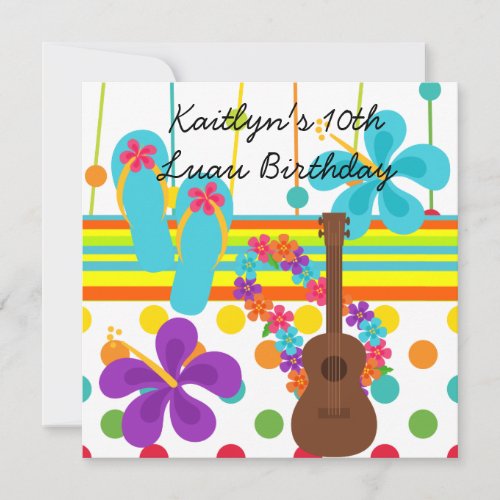 Custom Luau Birthday Invitation
