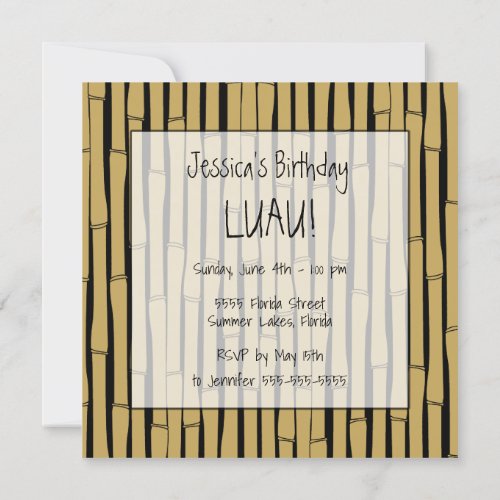 Custom Luau Birthday Party Invitation