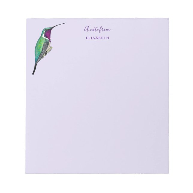 Custom Lucifer Hummingbird Notepad (Front)